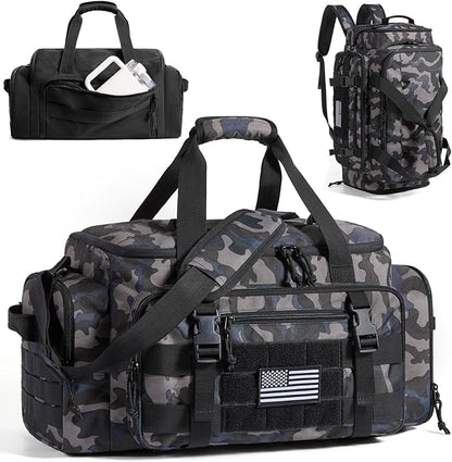 BAGSMART 4-IN-1 Gym Bag for Women Men, TSA Lightweight Duffle Bag for Travel with Shoe Compartment & Wet Pocket, 22L/30L/38L Tactical Backpack with 40oz Water Bottle Holder