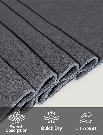 Heathyoga Yoga Mat Towel Non Slip for Hot Yoga Towel with Silicone Grip & Free Spray Bottle, 72"X26" Extra Large Microfiber Yoga Towel for Bikram, Pilates, Fitness