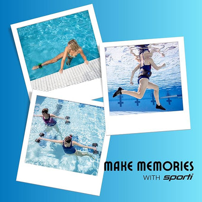 Sporti Fitness Ankle Weights - Water Ankle Weights for Aqua Belt Pool Exercise, Comfortable Fit