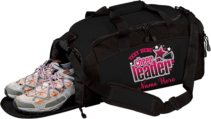 Personalized Cheerleading Duffel Bag with Custom Name – Cheer Team Gym Bag for Girls, Competition Travel Bag, Custom Team Colors & Year