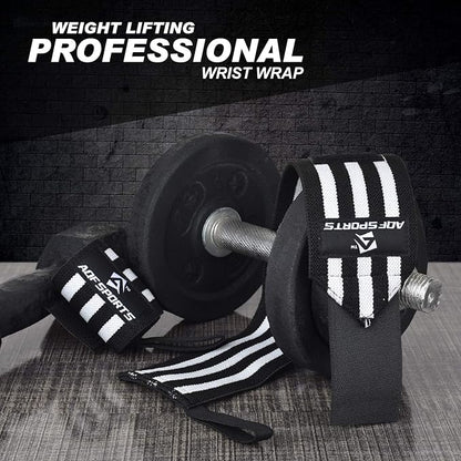 AQF Wrist Wraps for Weightlifting - USPA & IPL Approved 18" Gym Wrist Support with Thumb Loop - Heavy Duty Lifting Wrist Straps for Fitness, Workout, Powerlifting, & Bodybuilding (Pair)