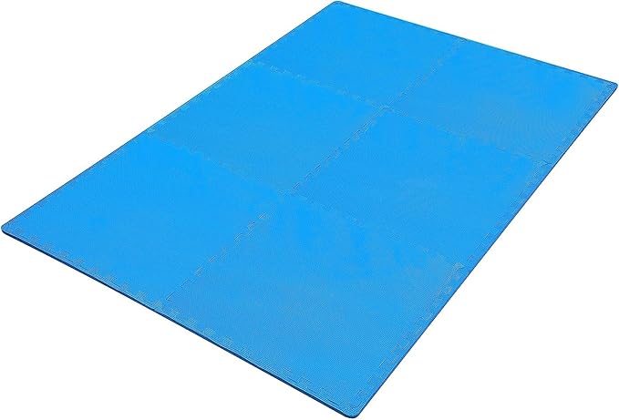 BalanceFrom Puzzle Exercise Mat 1/2" Thick, EVA Interlocking Foam Floor Tiles for Home Gym, Mat for Home Workout Equipment, Floor Padding for Kids, Multiple Sizes and Colors