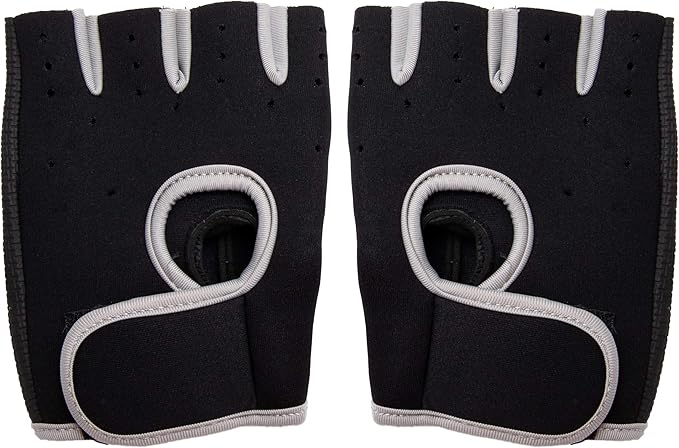 Mind Reader Workout Glove Set, Open Finger, Wrist Support for Men and Women, Textured Non-Slip Grip for Sports, Lifting Weights, Gym Fitness, XL, Grey