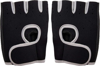 Mind Reader Workout Glove Set, Open Finger, Wrist Support for Men and Women, Textured Non-Slip Grip for Sports, Lifting Weights, Gym Fitness, XL, Grey