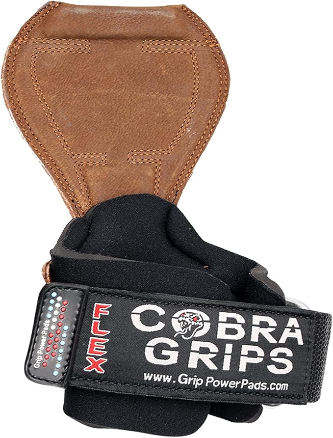 Cobra Grips Flex Model Weight Lifting Gloves Heavy Duty Straps Alternative Power Lifting Hooks for Deadlifts with Padded Wrist Wrap Support Bodybuilding