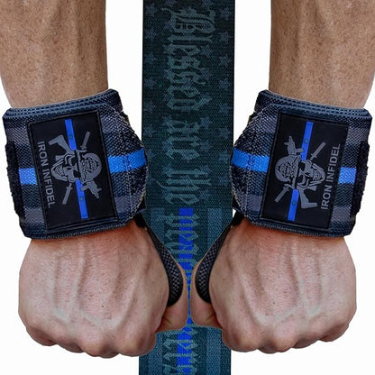 Iron Infidel Wrist Wraps for Weightlifting - 18" Heavy Duty Support for Working Out, Gym Accessories for Men - Use for Lifting, Crossfit, Fitness, Exercise, Bench Press, Powerlifting