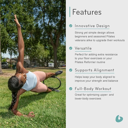 Balanced Body Ultra-Fit Circle Pilates Ring, Body Ring, Great Exercisers for Legs, Fitness Circle, Thigh Exercise, Pilates Circle, Pilate Ring Fitness Equipment for Home or Studio