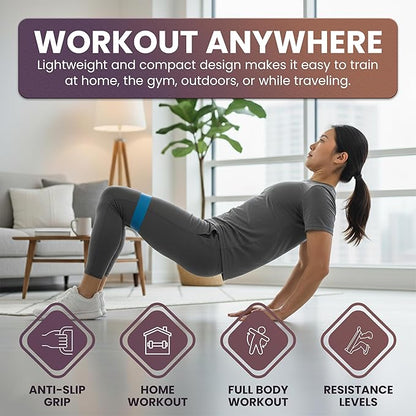 Premium Pilates Reformer Board with Resistance Bands Set – Foldable Home Pilates Machine with Push-Up Bars, Pilates Bar & Fabric Bands for Full-Body Workout, Core Strength & Glute Training