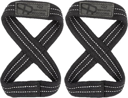 Deadlift Straps - Figure 8 Weightlifting Straps for Powerlifting, Bodybuilding, Strongman – Heavy Duty Grip Support Wrist Wraps for Men & Women