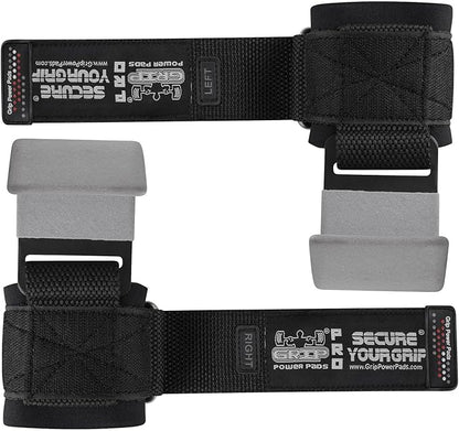 Weight Lifting Rod Hooks Heavy Duty Wrist Wraps Power Weight Lifting Training Gym Grips Straps Set of 2