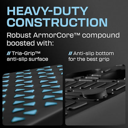 Squat Wedge Block Pair - Heel Elevated Squat Wedge for Deeper Squats, Heavy Lifting and Better Form - 17° Angle Exercise Wedges, Slant Board for Squats with Carry Backpack