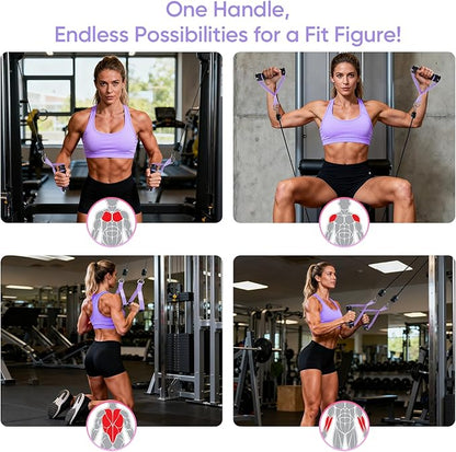 FitBeast Ankle Straps for Cable Machines Women, Ankle Strap Set - Glute Kickback Ankle Strap & Gym Handles, Gym Ankle Straps for Resistance Bands, Booty Workouts, Leg Extensions, Hip Abductors