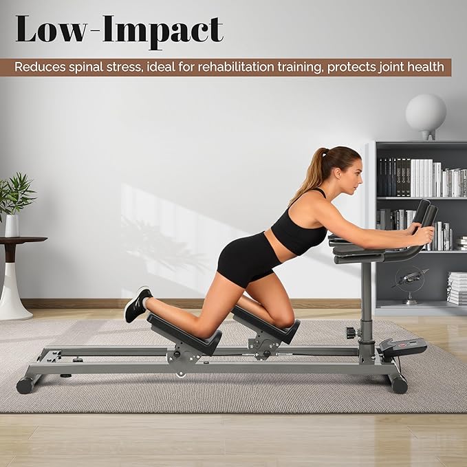 EVERYMATE Exercise Crawler Machine, Spine Twist and Stretch Trainer, Full Body Cardio Machine, Builds Core Strength, Home Gym Equipment with Adjustable Hand Grips & Knee Support