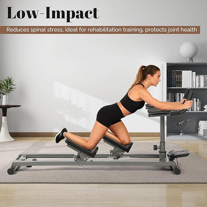 EVERYMATE Exercise Crawler Machine, Spine Twist and Stretch Trainer, Full Body Cardio Machine, Builds Core Strength, Home Gym Equipment with Adjustable Hand Grips & Knee Support