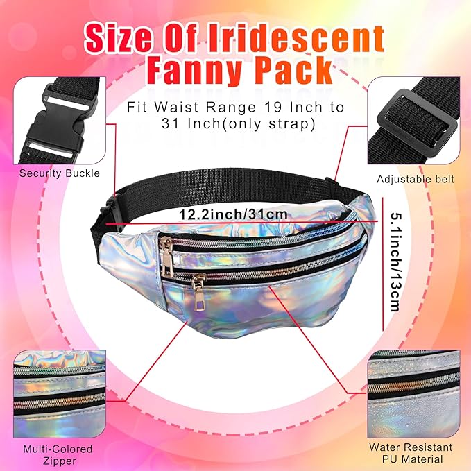 SATINIOR 80s Women Workout Outfit Neon Leg Warmer Headband Wristbands Fanny Pack Set 80s Accessories for Yoga Running