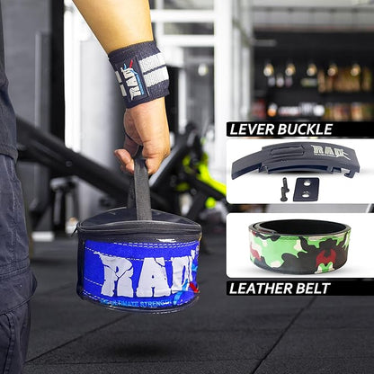 RAD Lever Weight Lifting Gym Belt for Men & Women Size 63 TO107 CM,Thick 10MM & Width 4 Inch Lever Powerlifting Belts for Women Dead Lift Workout Belt Leather Weight Lifting Lever Gym Squat Belt