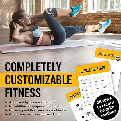 NewMe Fitness Bodyweight Workout Cards, Instructional Fitness Deck for Women & Men, Beginner Fitness Guide to Training Exercises at Home or Gym (Bodyweight, Vol 1)