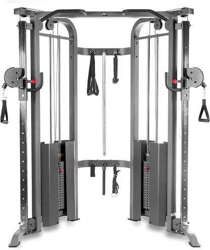 XMARK Functional Trainer Cable Machine, Dual Weight Stack Cable Pulley Machine for Strength Training, Commercial and Home Gyms, and Rehab Facilities