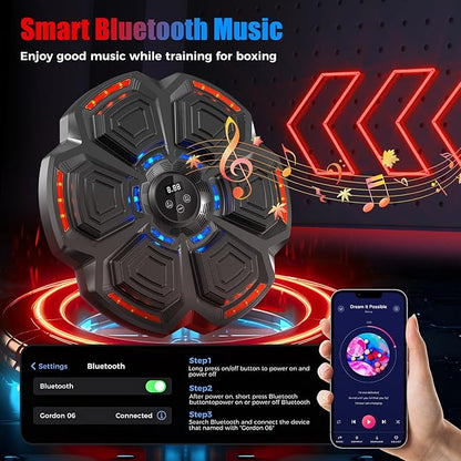 Music Boxing Machine for Adults Kids,Smart Boxing Pad Training Machine,Wall Target Punching Workout for Kids,Reflex Training Suitable for Home,Office,Gym,Fun Fitness Equipment