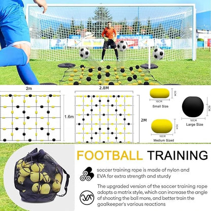 Soccer Goalkeeper Rebound Board – Grade Deflector with Multiple Angles | Reflex Training for Agility; Reaction Speed | 2.8x2m/1.6x2m Floor Matrix for Goalkeeper Training