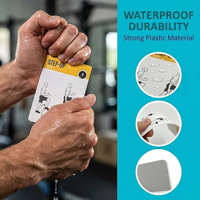 Bodyweight & Dumbbell & Suspension2 Workout Cards - 150 Large 5"x3.5" Exercise Cards with 36 Strength Moves, Home & Gym Fitness Cards for Men & Women, Beginner Fitness Guide