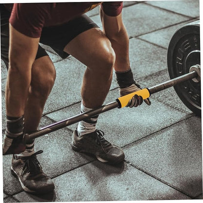 2pcs Portable Nonskid Barbell Mat Removable Cover for Horizontal Bars Anti-slip Grip Protector for Weight Lifting Hip Thrusts and Dumbbells Orange