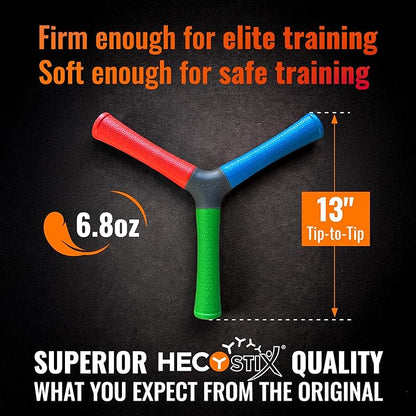 HECOstix Hand-Eye Coordination Trainer (Red/Green/Blue) – Reaction Time & Reflex Tool with Removable Legs | Improves Agility, Focus, & Multisensory Skills | Sports, Fitness, & Fun | All Ages