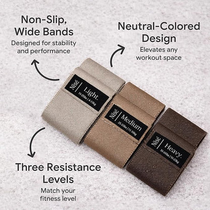 Neutral Resistance Bands Set – Heavy-Duty Exercise Bands for Glutes, Full-Body Strength Training, Home Workouts & Stretching
