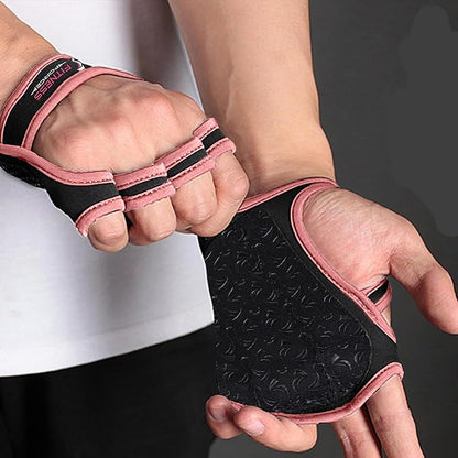 FITNESS FORCE Workout Gloves for Men & Women Partial Weight Lifting Gloves Non-Slip Gym Grip for Weight Lifting Calluses Guard Fingerless Exercise Gloves with Full Palm Protection