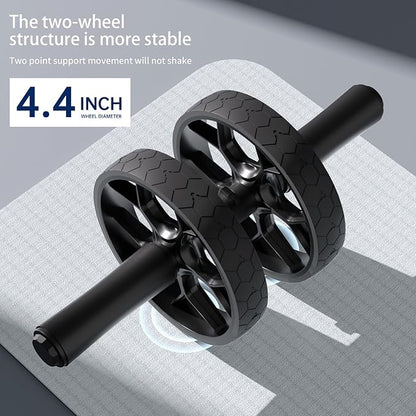 Ally Peaks Ab Roller Wheel with Adjustable Resistance，Automatic Rebound Abs & Core Workout Equipment for Beginners，All Levels & Post-Exhaustion Detachable Strength Training with Knee Pad.Ab wheel roller for men women