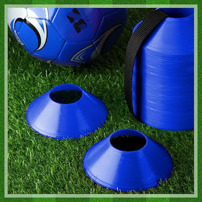 Hanaive 100 Pieces Mini Soccer Cones for Sport Drills 5 Inch Agility Disc Cones with Accessories for Kids Football Training
