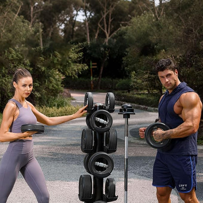 Dumbbell Weight Plates –Dual Purpose Ergonomic Fitness Equipment, Multifunctional Design for Strength Training, Full Body Workouts and Home Gym