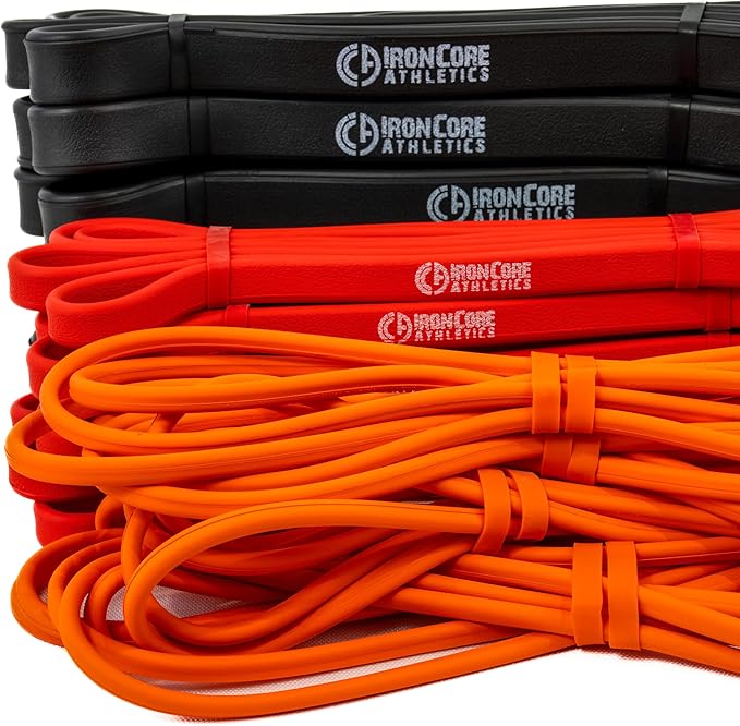 Premium Exercise Bands - Ultra Durable, Non-Slip, Comfort-Edge Resistance - Tested Over 30K Pulls - Three