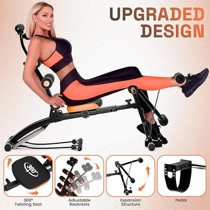 Multi Functional Adjustable Ab Trainer,Adjustable Ab Trainer Bench for Full Body Workout,Multi-Functional Sit Up Machine,Exercise Chair with 300 LBS Weight Capacity(US Fast Arrival)