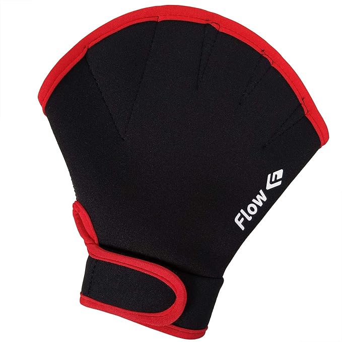 Flow Swimming Resistance Gloves - Webbed Gloves for Water Aerobics, Aquatic Fitness, and Swim Training