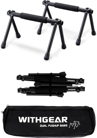 Push Up Bar – Folding Dip Bar for Home Workout, Lightweight & Portable Strength Training Equipment for Men & Women, Indoor & Outdoor Use (Hawk)