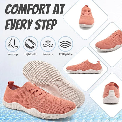 WCIDFY Barefoot Shoes Women Zero Drop Gym Walking Shoes Non Slip Minimalist Tennis Lightweight Breathable Yoga Sneakers