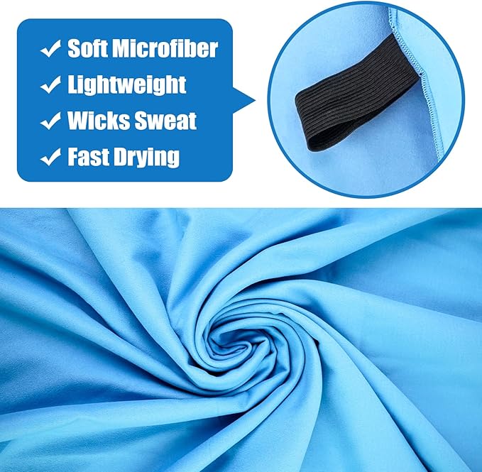 Camping Towel L Size Fast Drying Microfiber Lightweight for Men Women Travel Body Beach Hiking Swimming Hot Yoga Mat Sweat Towels(Blue, 1 Pack L)