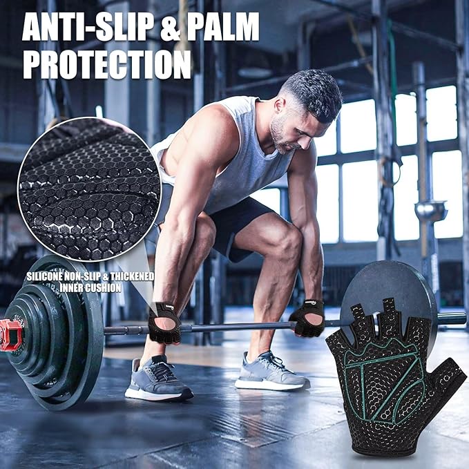 RIGWARL Workout Gloves, Lightweight Fitness Gloves with Full Palm Protection and Excellent Grip for Men Women, Weight Lifting Gloves for Cycling Pull ups Exercise