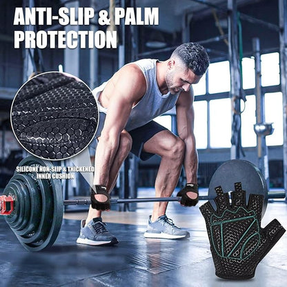 RIGWARL Workout Gloves, Lightweight Fitness Gloves with Full Palm Protection and Excellent Grip for Men Women, Weight Lifting Gloves for Cycling Pull ups Exercise