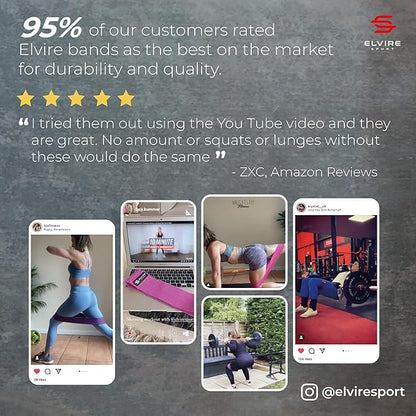 ELVIRE Fabric Resistance Bands for Working Out | Exercise Bands Resistance Bands Set of 3 | Booty Bands for Women Workout Bands Resistance Loops | Leg Bands for Working Out Glute Bands, Squat Bands