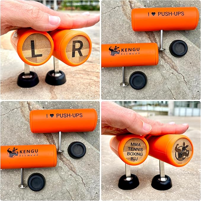 Wobbler - Revolutionary Unstable Push-Up Handles - Rotating T-Shape Pushup Bars for Core & Wrist Strength - Boxing & Martial Arts Training Equipment - Portable Home Gym for Triceps, Chest & Shoulder
