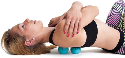 Therapy Massage Ball - Instant Muscle Pain Relief. Proven Effective for Myofascial Release, Deep Tissue Pressure, Yoga & Trigger Point Treatments. Set - 2 Lacrosse Balls W/Mesh Bag