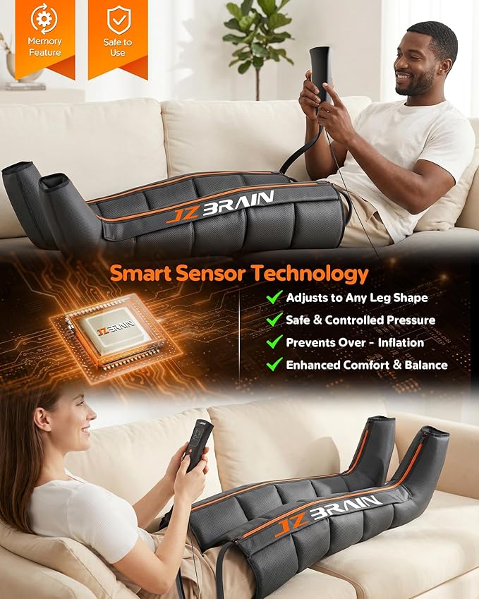 Sequential Air Compression Recovery System : Professional Full Leg Compression Boots for Circulation and Pain Relief - Sequential Device for Muscle Relaxation, Gifts for Athletes, Women, Men