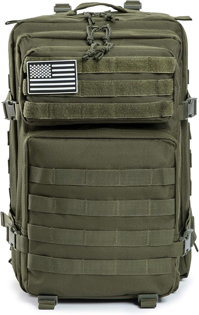 QT&QY 45L Military Tactical Backpacks Molle Army Assault Pack 3 Day Bug Out Bag Hiking Treeking Rucksack…