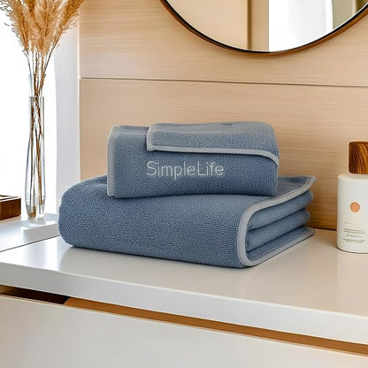 2-Pack Microfiber Bath Towels (27x54 Inches) - Ultra Soft & Quick Dry, 3X Absorbency, Lightweight for Gym, Yoga, Travel & Spa - Perfect for Home, Fitness & Post-Workou
