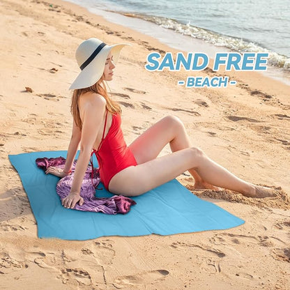 Microfibre Towel Extra Large for Beach, Travel, Swimming, Bath– Quick Dry, Ultra Compact, Sand Free, Lightweight & Super Absorbent(Blue,78x35 in)