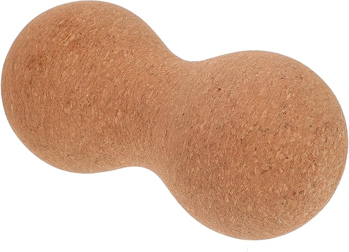 Peanut Massage Ball Double Massage Tool Cork Wood Deep Tissue Massager for Back, Neck, and Muscle Trigger Point Therapy Fitness Exercise and Mobility Random Color