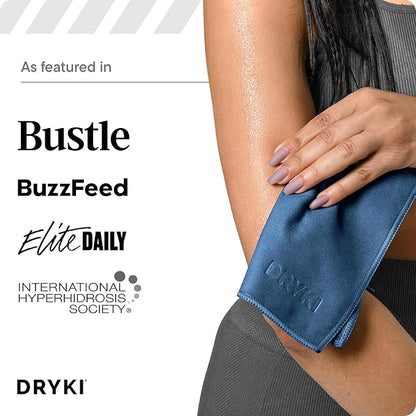 Pocket-Sized Sweat Towels - The Original Sweat Absorbing Handkerchiefs - Quick-Dry Microfiber Sweat Rags for Face, Hands, & Body - Men & Women - Gym, Sports, and Work (Blue: 5 Pack)