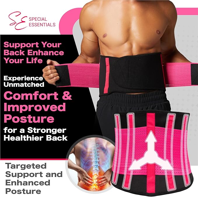 Special Essentials Waist Trainer for Women & Men Adjustable Sweat Band Waist Trimmer For Core Stability & Training Workouts